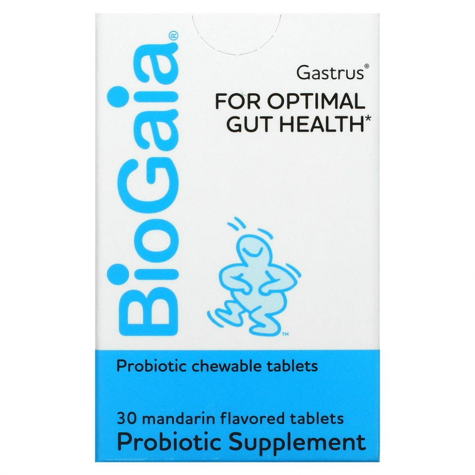 BioGaia, Gastrus For Optimal Gut, мандарин, 30 таблеток BGA-46017