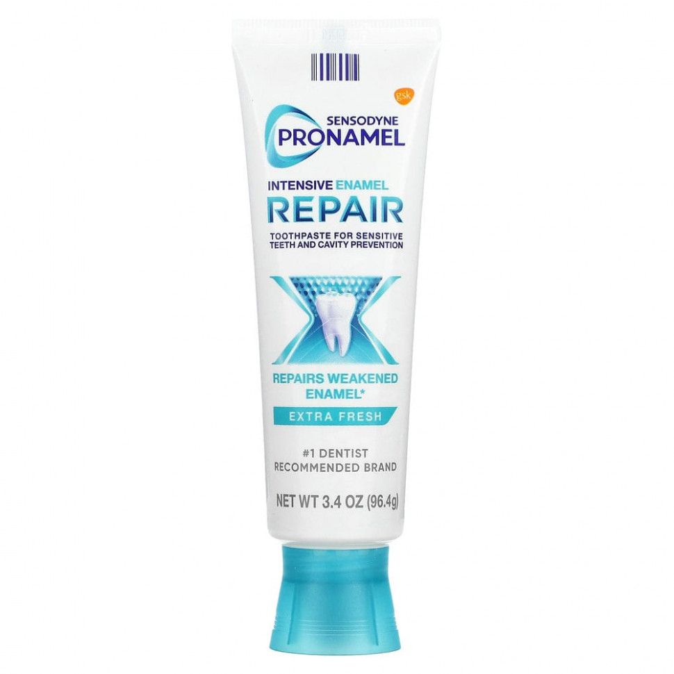 Sensodyne, ProNamel, Зубная паста для интенсивного восстановления эмали, очень свежая, 3,4 унции (96,4 г) SSD-88758