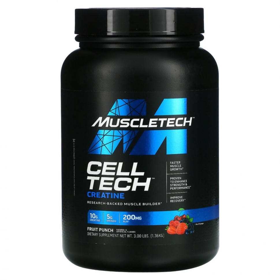 Muscletech, Performance Series, CELL-TECH Creatine, фруктовый пунш, 1,36 кг (3 фунта) Мусклетек MSC-70318