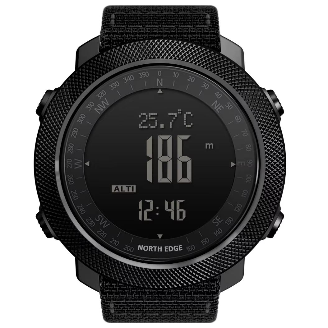 NORTH EDGE Gavia 2 Мужские Спортивные Умные Часы Компас Термометр Мировое Время Шагомер Высотомер БарометрСмарт-часы Бег APACHE black QINGLONG GOODS