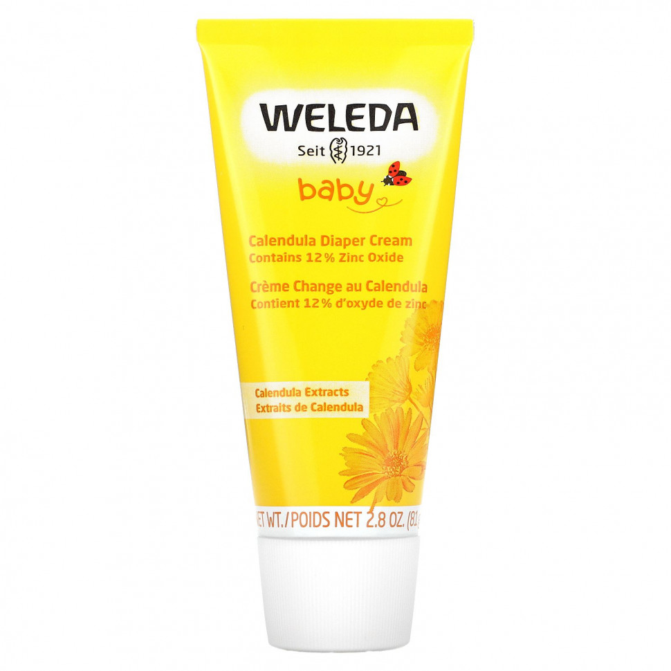 Weleda, Baby, крем с календулой от опрелостей, с экстрактами календулы, 81 г (2,9 унции) Веледа WED-08813