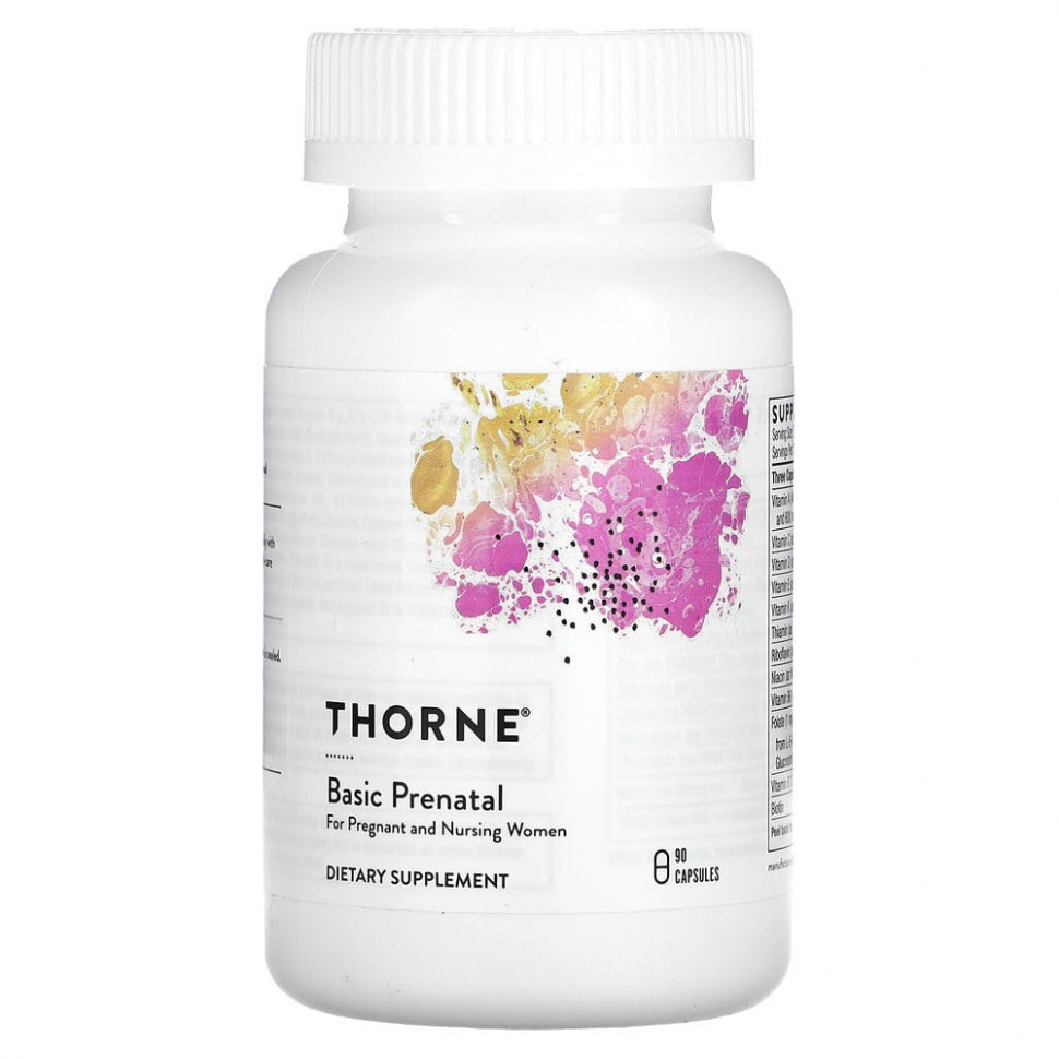 Thorne Research, Basic Prenatal, 90 капсул Торн Ресерч THR-01504