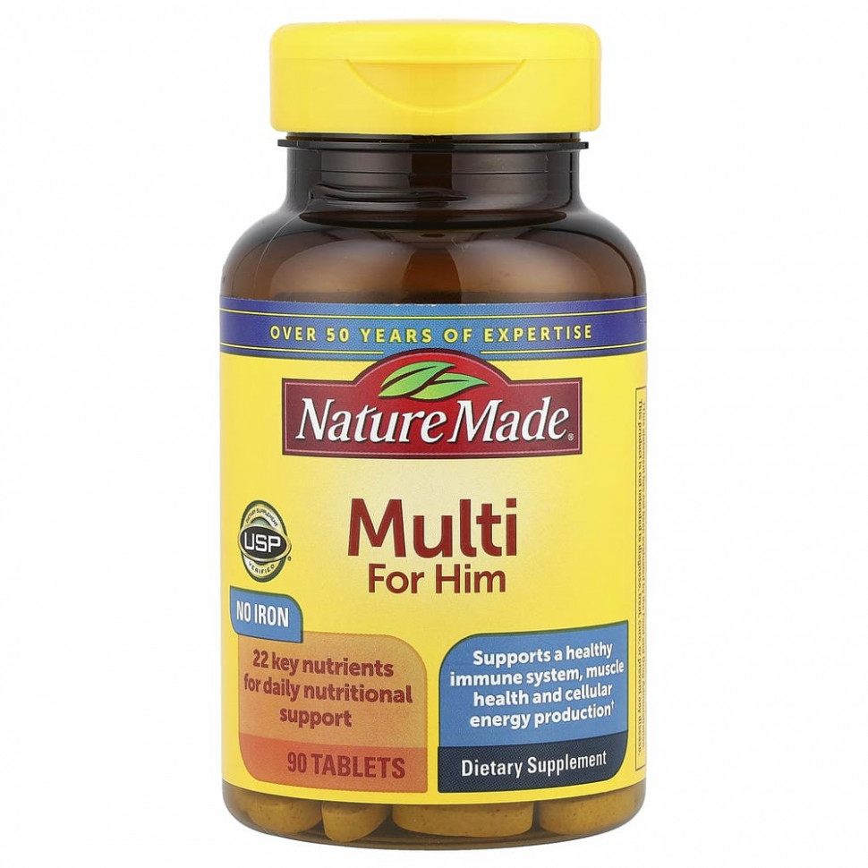 Nature Made, Multi for Him, 90 таблеток Натуре Маде NDM-01789