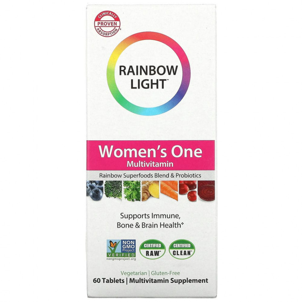 Rainbow Light, Women's One, мультивитамины, 60 таблеток Раинбов Лигхт RLT-21703
