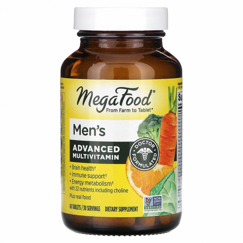 MegaFood, комплекс витаминов и микроэлементов для мужчин, 60 таблеток Мегафудс MGF-10319