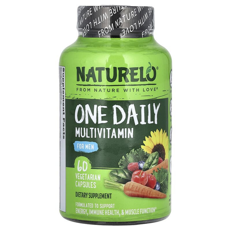 NATURELO, Мультивитамины для мужчин One Daily, 60 вегетарианских капсул NAU-62802