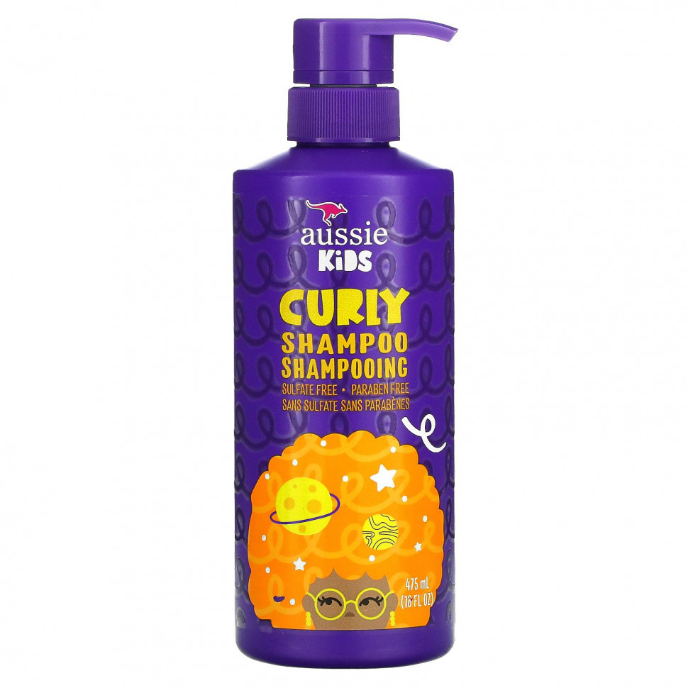 Aussie, Kids, Curly Shampoo, солнечные тропические фрукты, 475 мл (16 жидк. Унций) AUS-18852