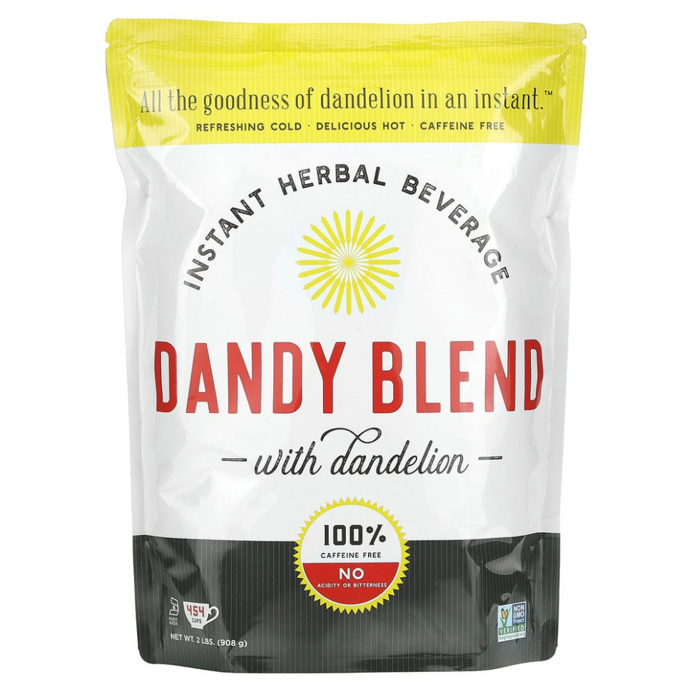 Dandy Blend, растворимый травяной напиток с одуванчиком, без кофеина, 908 г (2 фунта) Дэнди Блэнд DAN-15017