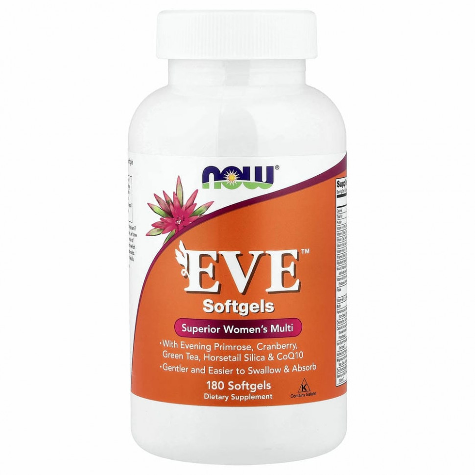 NOW Foods, EVE, превосходные мультивитамины для женщин, 180 капсул NOW-03803