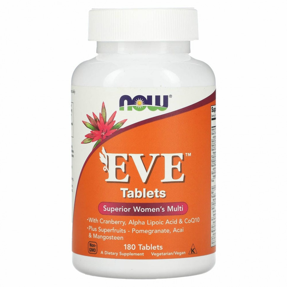 NOW Foods, Таблетки Eve, Улучшенный мультивитаминный комплекс для женщин, 180 таблеток NOW-03797