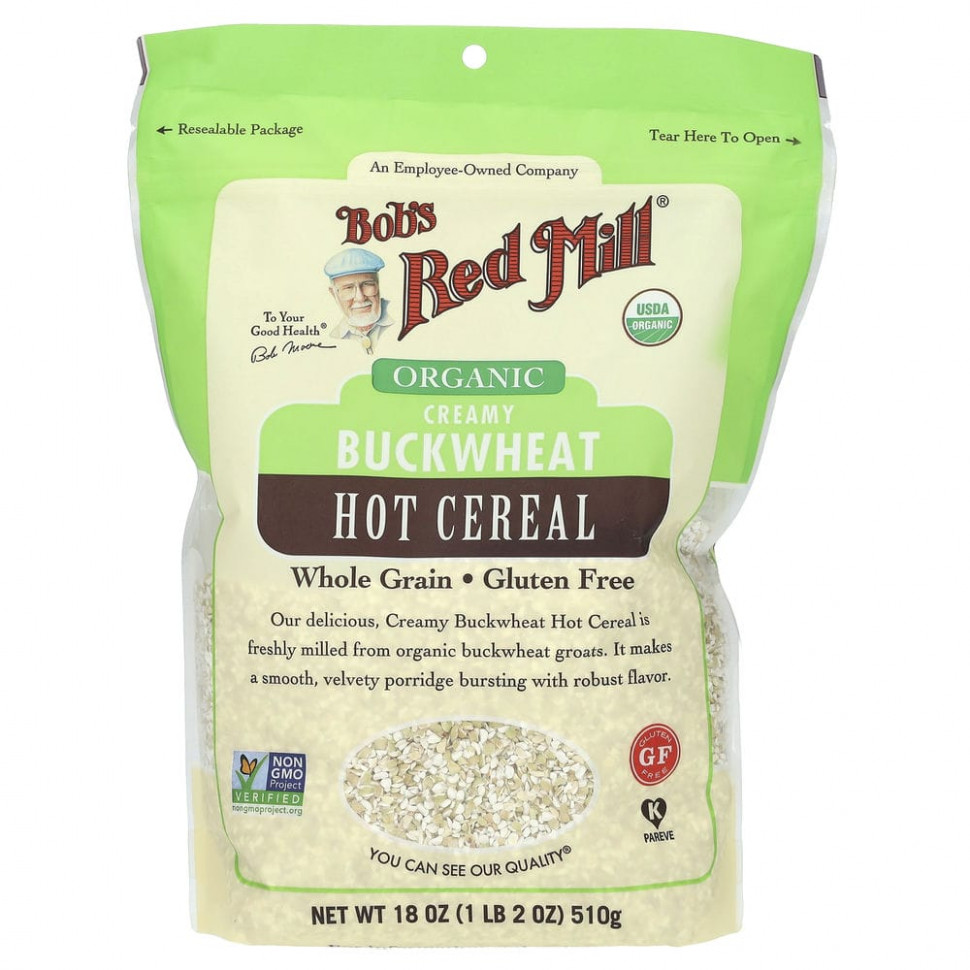 Bob's Red Mill, Органическая сливочная гречневая крупа, цельное зерно, 510 г (18 унций) Бобс Рэд Милл BRM-11113