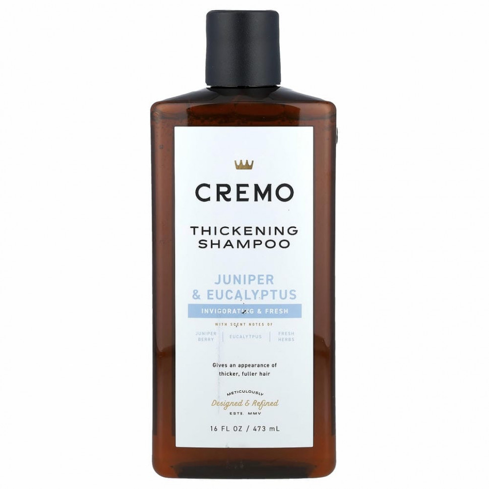 Cremo, Шампунь для густоты волос, № 15, можжевельник и эвкалипт, 473 мл (16 жидк. Унций) Кремо CMO-03051