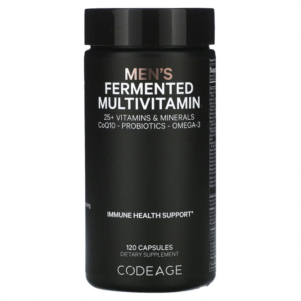 Codeage, ферментированные мультивитамины для мужчин, 120 капсул AGE-00851