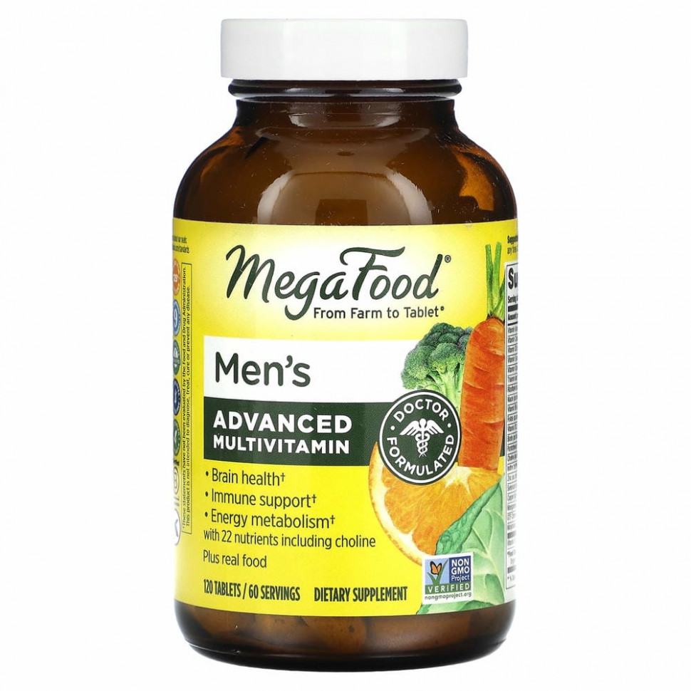 MegaFood, комплекс витаминов и микроэлементов для мужчин, 120 таблеток Мегафудс MGF-10320