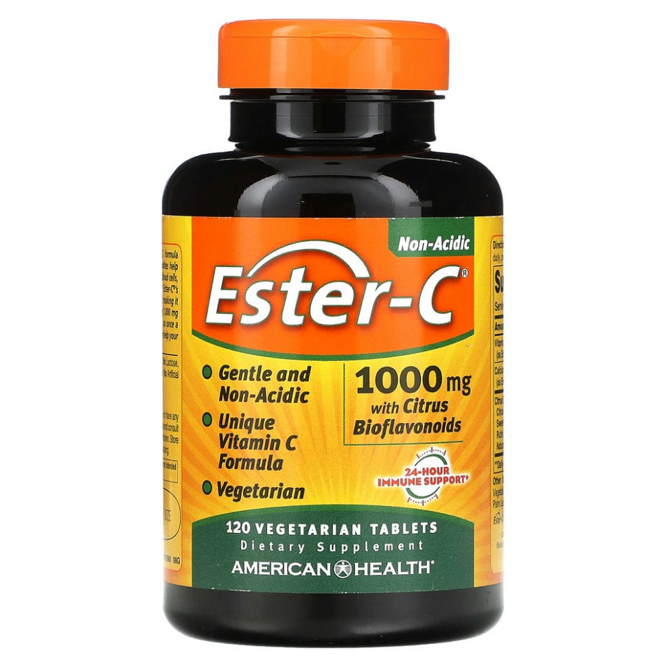 American Health, Ester-C с цитрусовыми биофлавоноидами, 1000 мг, 120 вегетарианских таблеток Американ Хелс AMH-16982