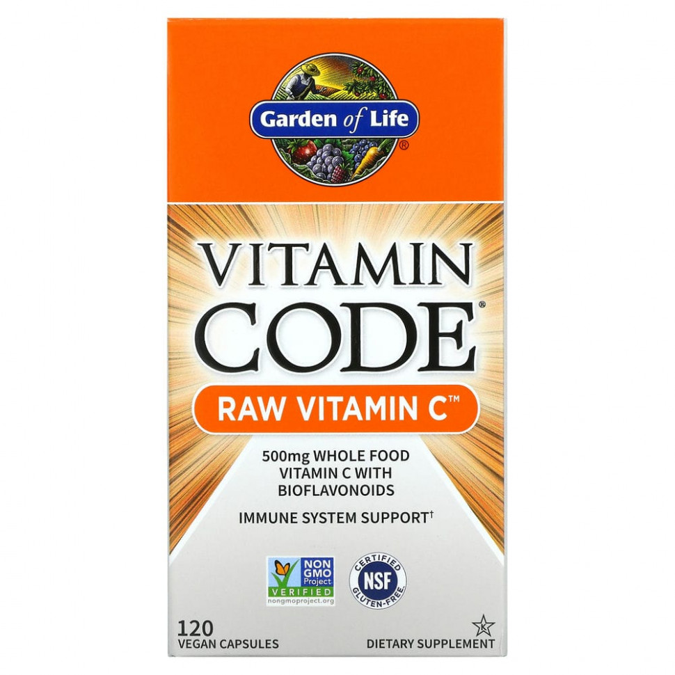 Garden of Life, Vitamin Code, витамин C RAW, 250 мг, 120 веганских капсул Гарден оф Лайф GOL-11655