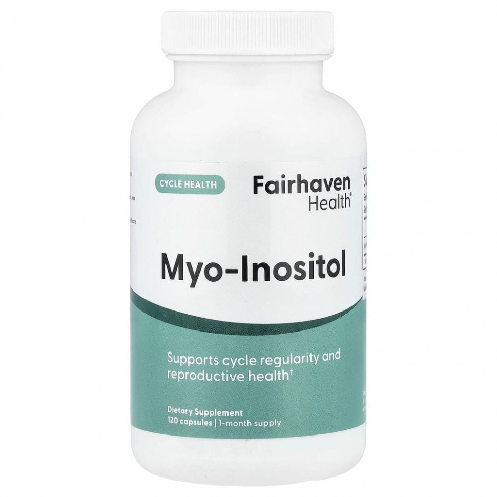 Fairhaven Health, мио-Инозитол, для женщин и мужчин, 120 капсул Фэрхэвэн хэлс FHH-00075