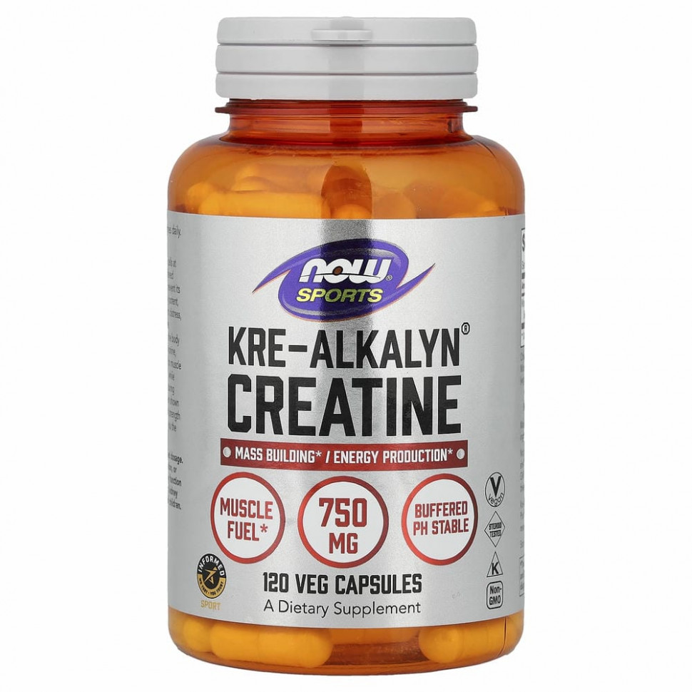 NOW Foods, Sports, Kre-Alkalyn Creatine (креалкалин креатин), 120 капсул NOW-02055