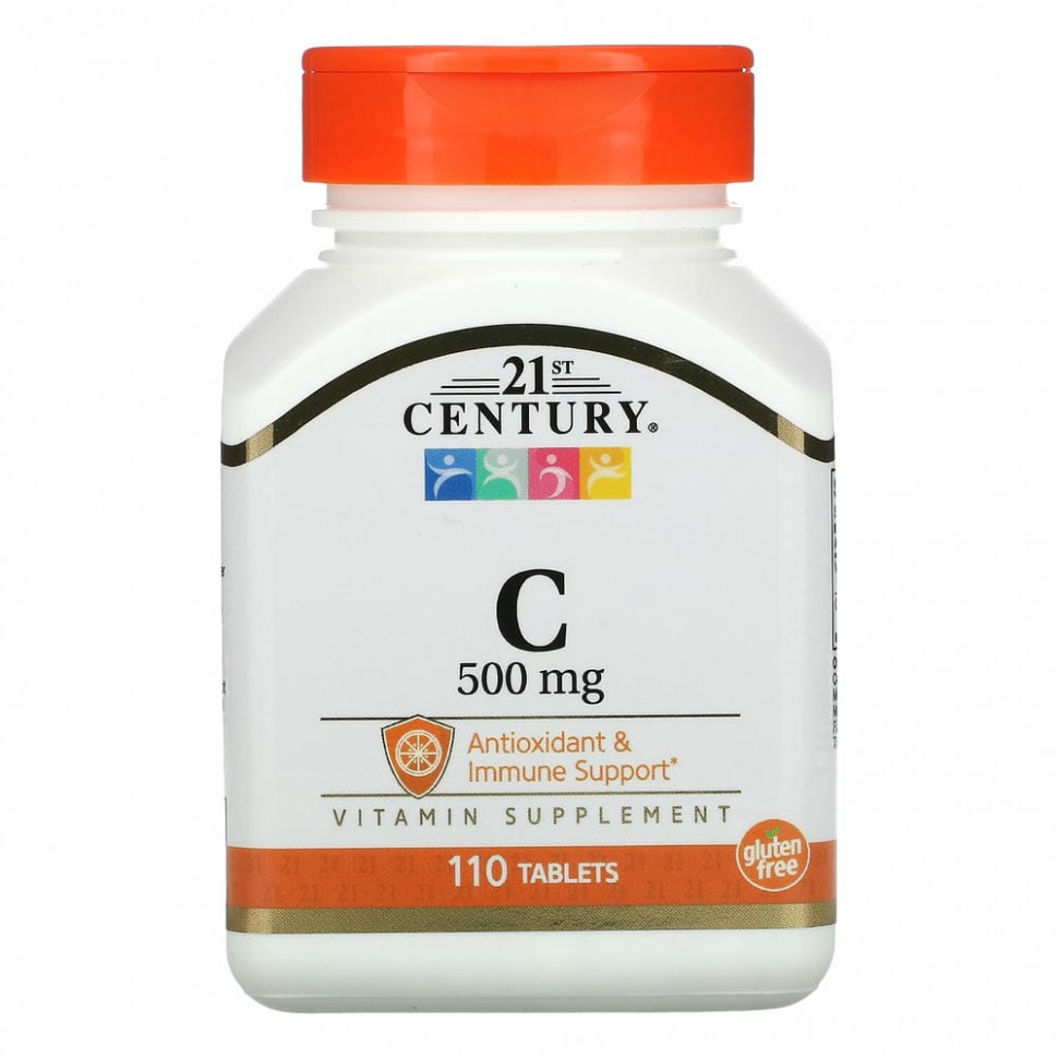 21st Century, витамин C, 500 мг, 110 таблеток 21 Сенчури CEN-22316