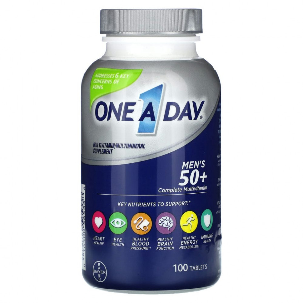 One-A-Day, Men's 50+, Healthy Advantage, мультивитаминная/мультиминеральная добавка, 100 таблеток Уан э дэй OAD-56533