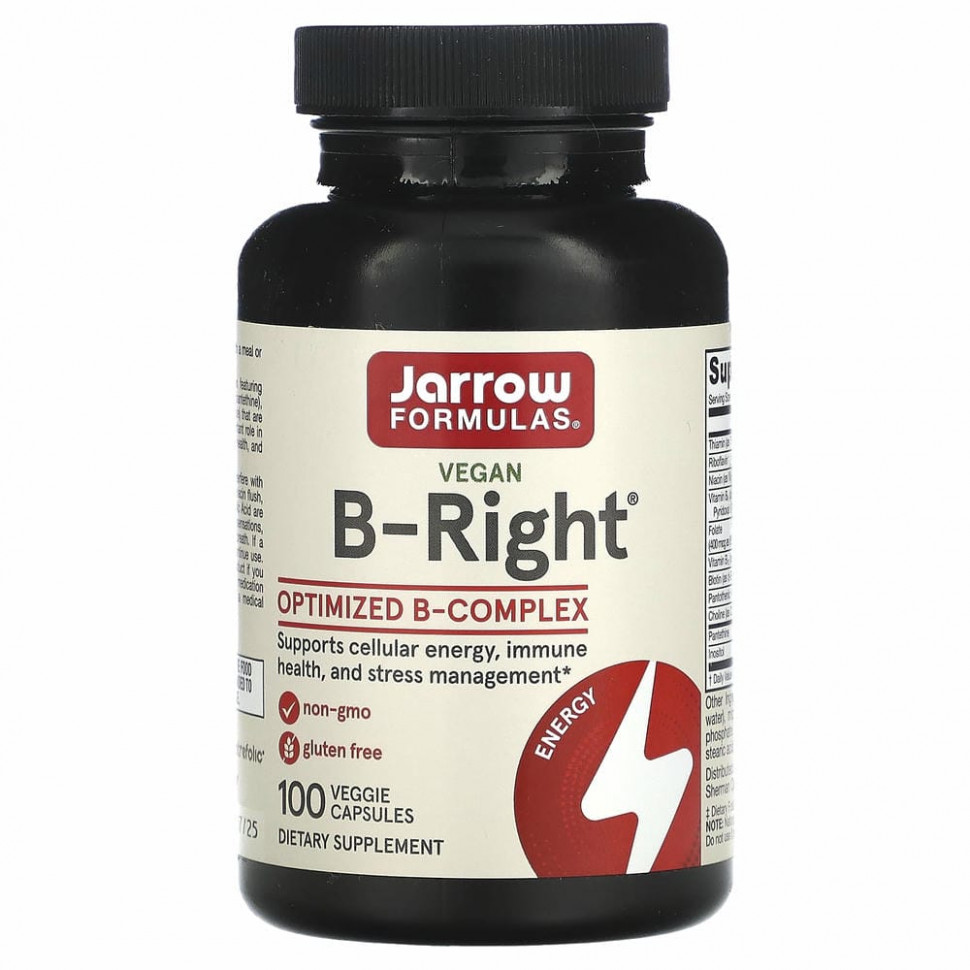 Jarrow Formulas, B-Right, 100 вегетарианских капсул джэрроу формулас JRW-01006