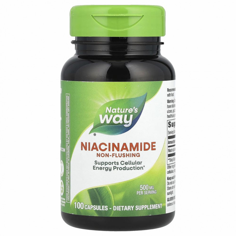 Nature's Way, Никотинамид, 500 мг, 100 капсул Натурес Вэй NWY-40480