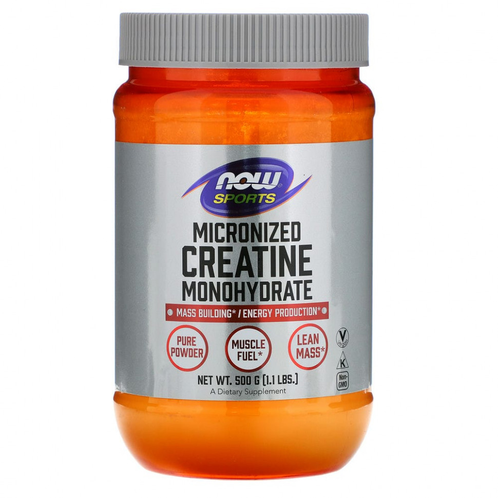 NOW Foods, Sports, микронизированный моногидрат креатина, 500 г (1,1 фунта) NOW-02038