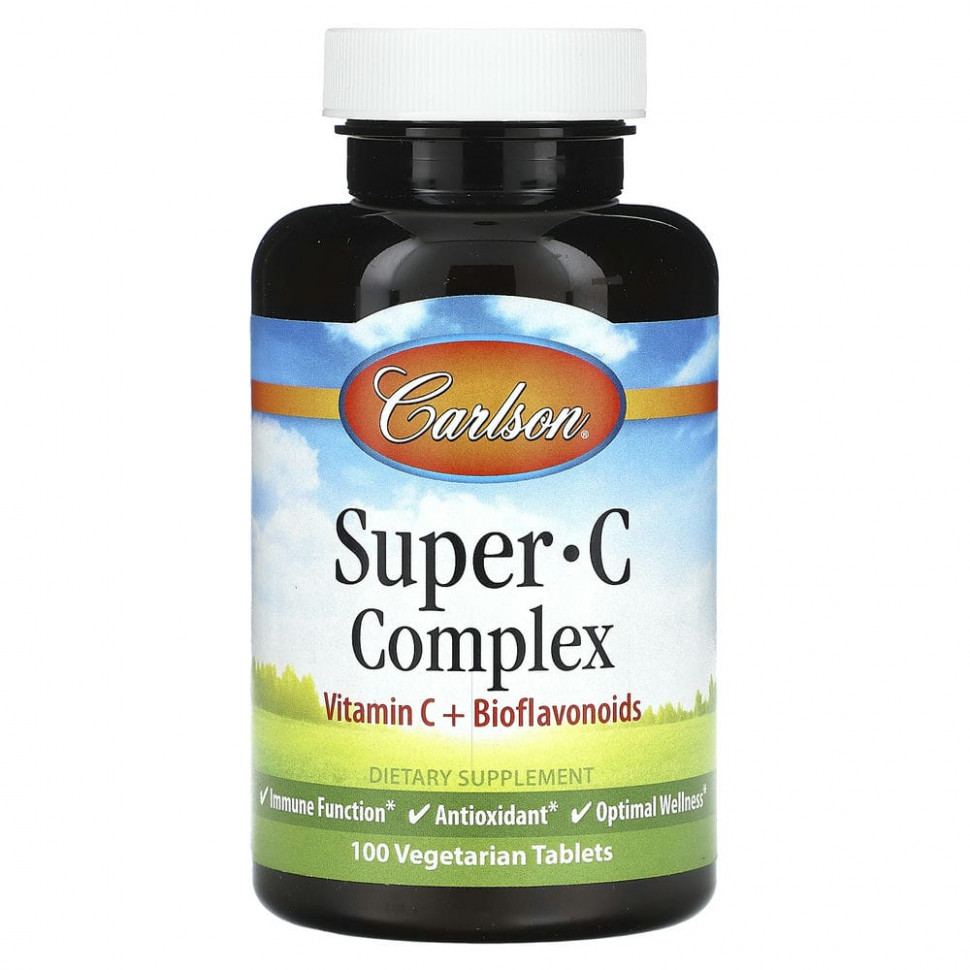 Carlson, Super C Complex, 100 вегетарианских таблеток CAR-03251