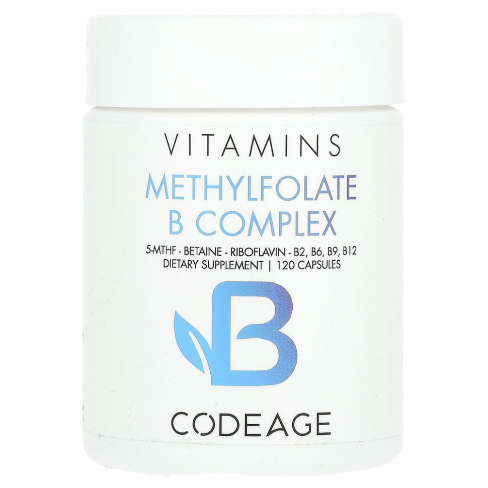 Codeage, Витамины, комплекс метилфолата группы B, 120 капсул AGE-00859