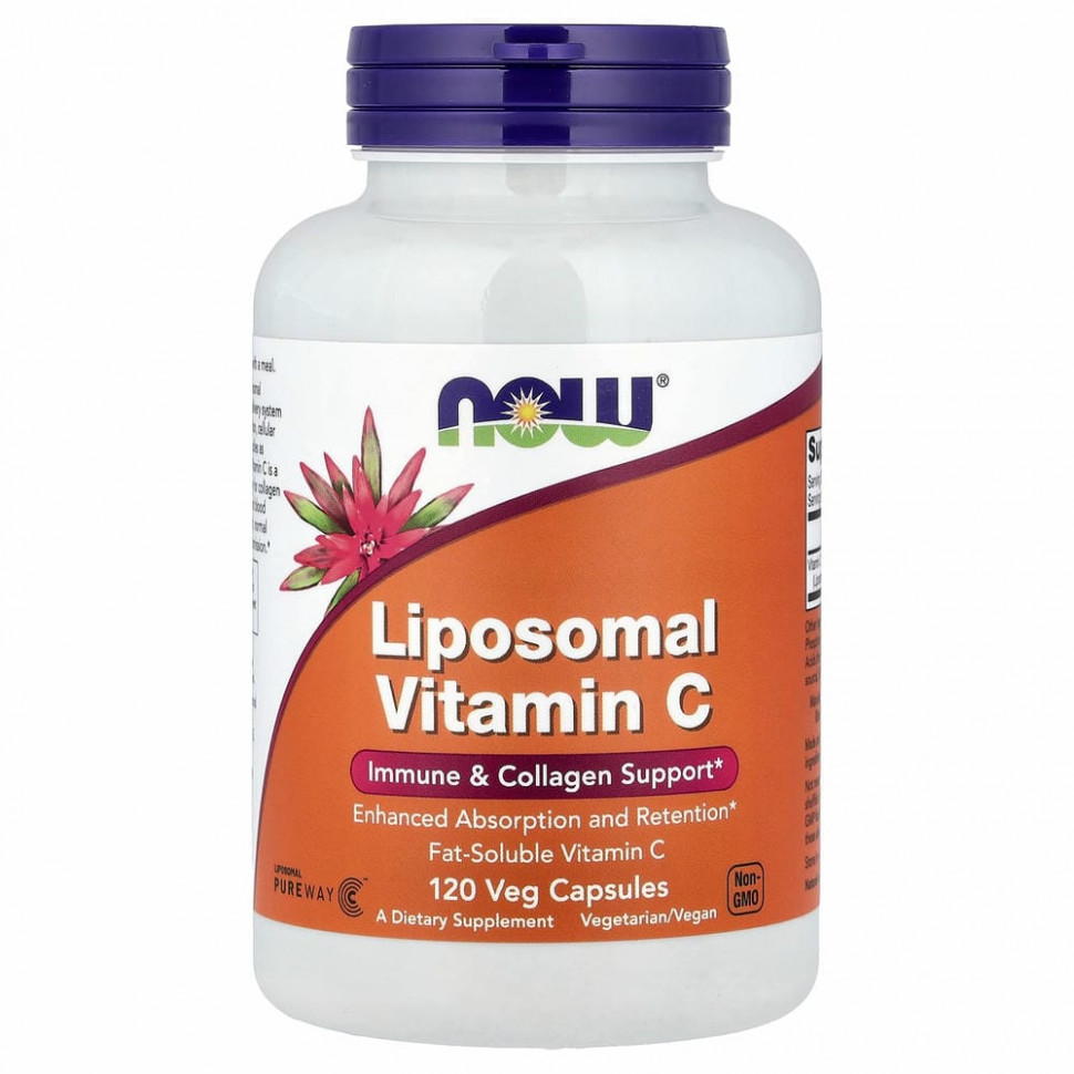 NOW Foods, Липосомальный витамин C, 120 растительных капсул NOW-00619