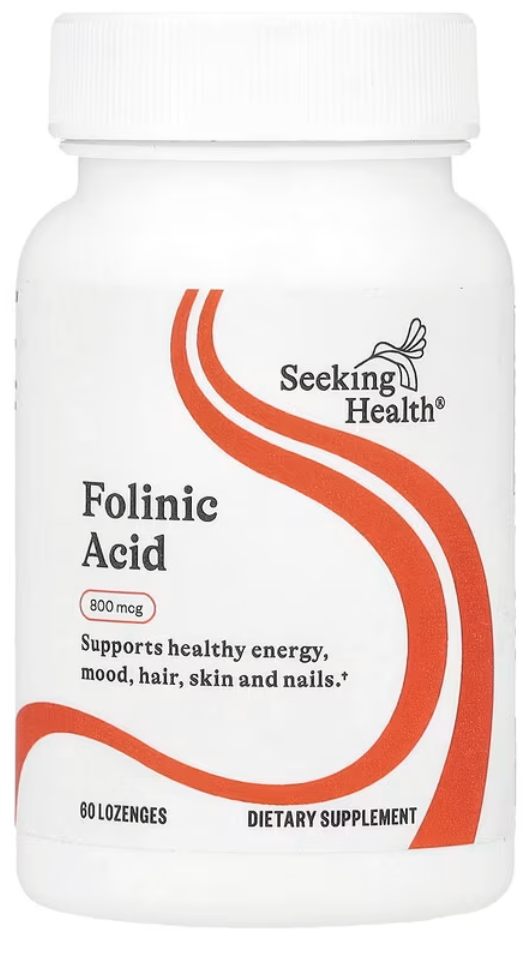 Seeking Health, Пастилки с фолиновой кислотой, 1360 мкг DFE, 60 пастилок SKH-52036