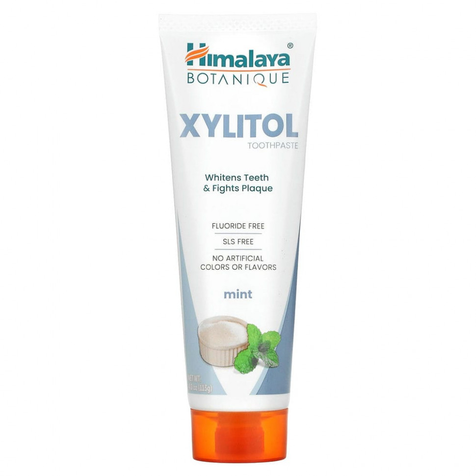 Himalaya, Зубная паста с ксилитолом, мята, 113 г (4 унции) Хималая Хербал Хэлскэр HIM-06483