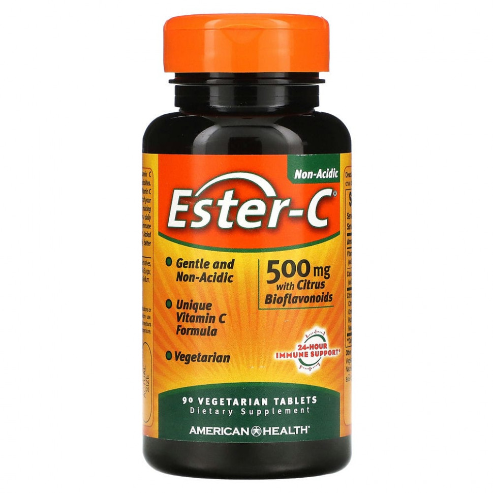 American Health, Ester-C, 500 мг, 90 вегетарианских таблеток Американ Хелс AMH-16971