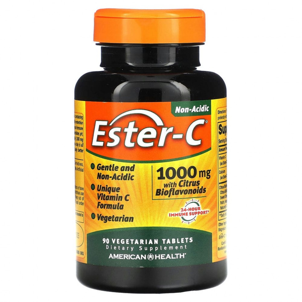 American Health, Ester-C, 1000 мг, 90 вегетарианских таблеток Американ Хелс AMH-16981
