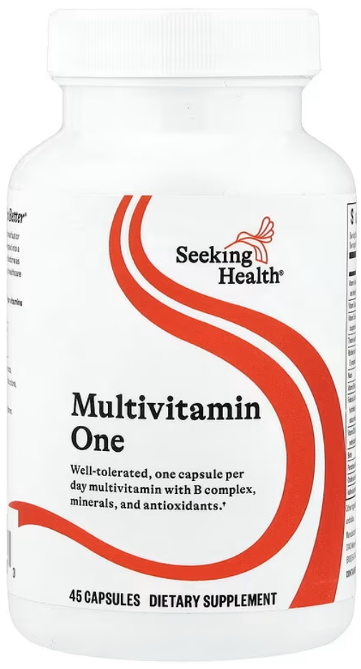 Seeking Health, Optimal Multivitamin Methyl One, с L-5-МТГФ и метилом B12, 45 вегетарианских капсул SKH-52093