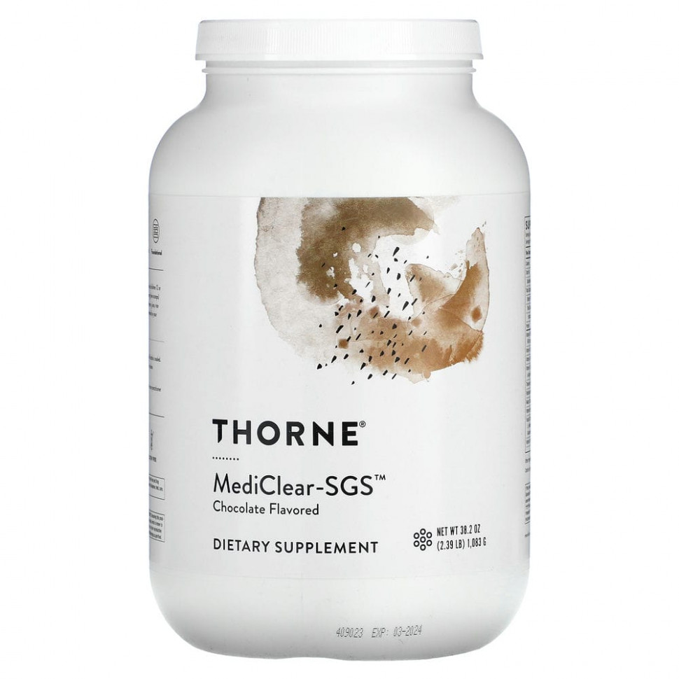 Thorne Research, MediClear-SGS, с шоколадным вкусом, 1082 г (38,2 унции) Торн Ресерч THR-01255