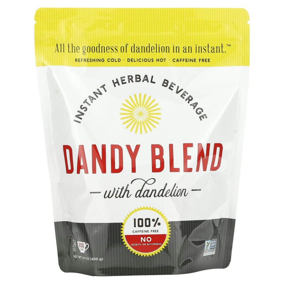 Dandy Blend, Растворимый травяной напиток с одуванчиком, без кофеина, 400 г (14,1 унции) Дэнди Блэнд DAN-15022