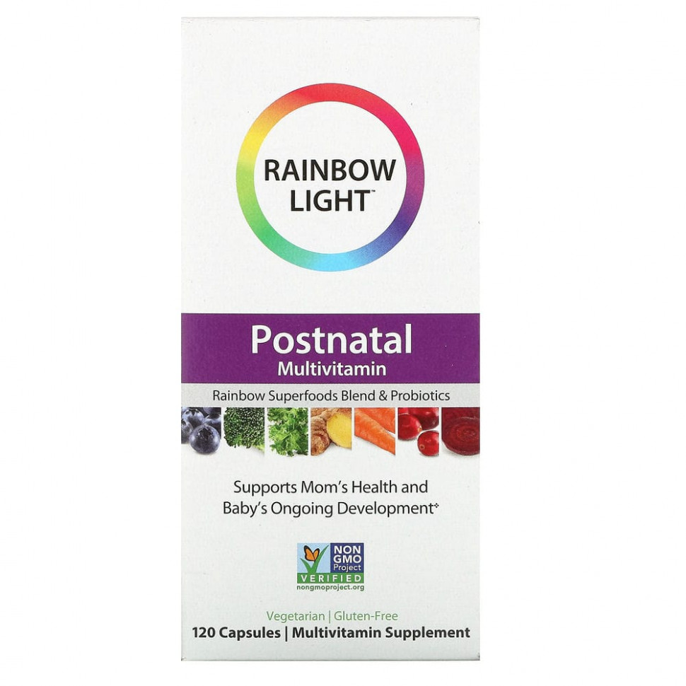 Rainbow Light, Мультивитамины для послеродового периода, 120 капсул Раинбов Лигхт RLT-78161