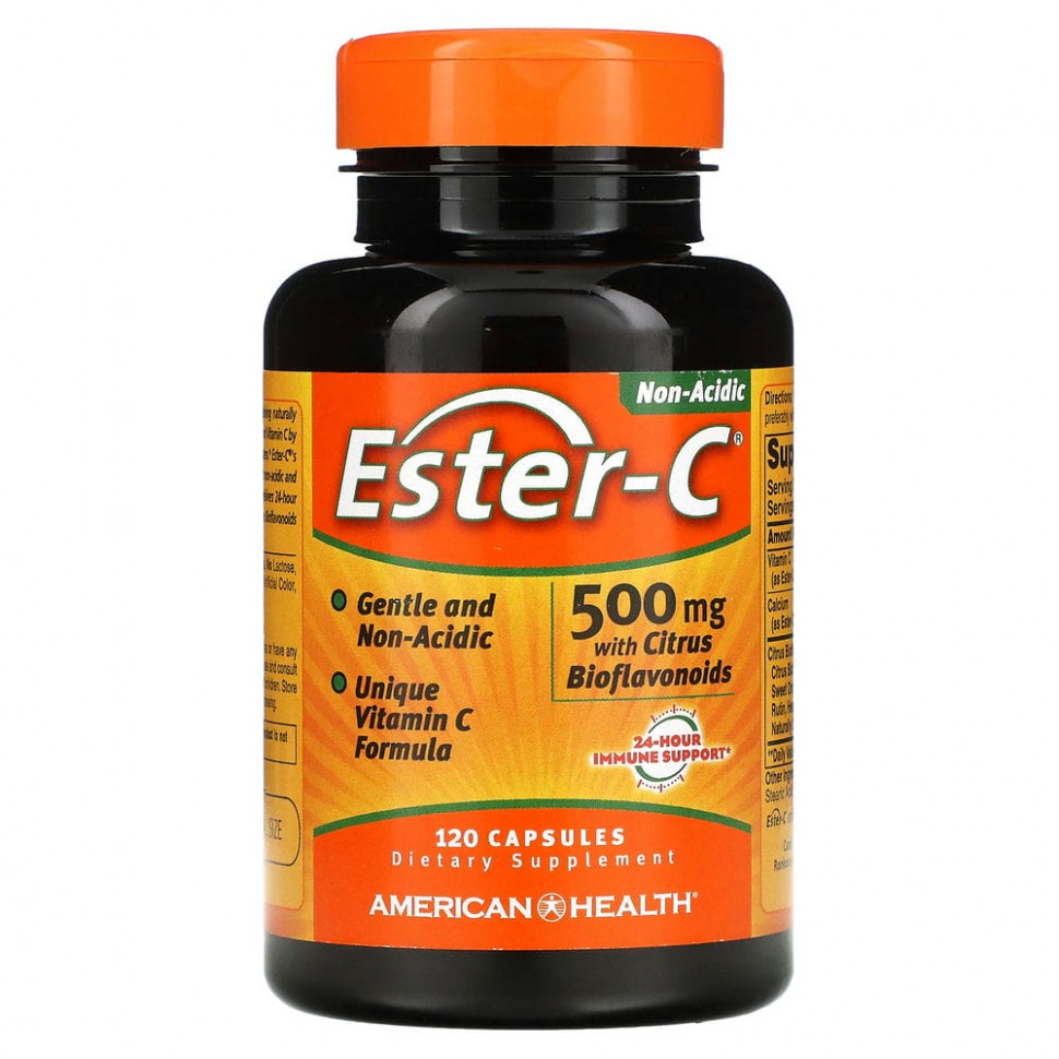 American Health, Ester-C с цитрусовыми биофлавоноидами, 500 мг, 120 капсул Американ Хелс AMH-16961