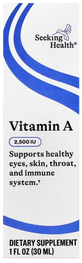 Seeking Health, Витамин A в каплях, 1500 мкг RAE / капли, 30 мл (1 жидк. Унция) SKH-52128