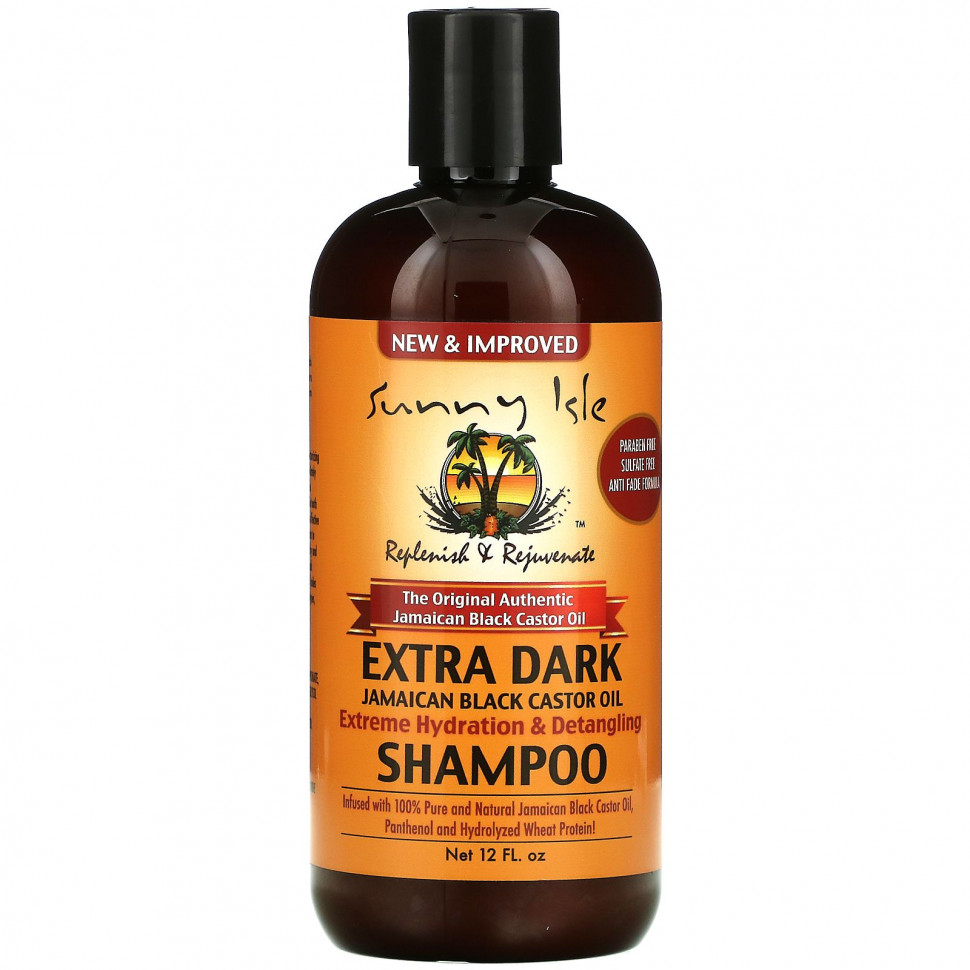 Sunny Isle, Шампунь с черным касторовым маслом Extra Dark Jamaican, 12 жидких унций SIJ-00559
