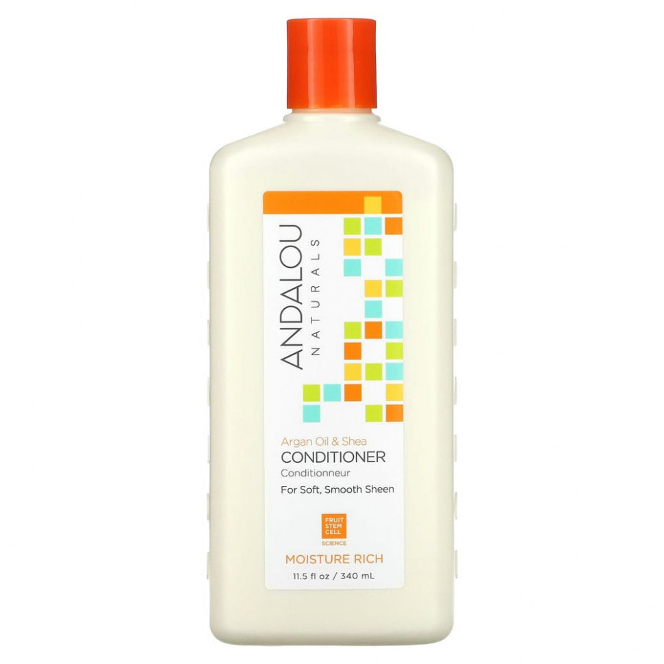 Andalou Naturals, кониционер с глубоким увлажнением, для придания волосам мягкости, гладкости и блеска, «Аргановое масло и масло ши», 340 мл (11,5 жидк. унций) Андалу Натуралс ADN-00206