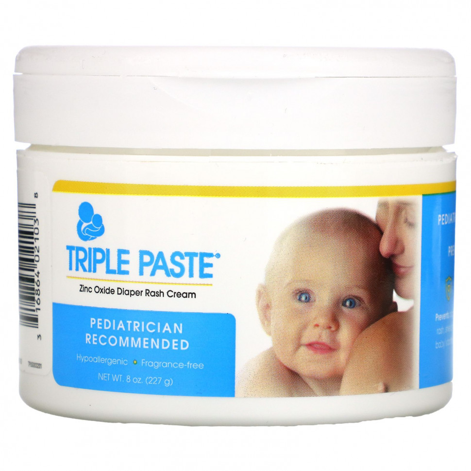 Triple Paste, Крем от подгузников с оксидом цинка, без отдушек, 227 г (8 унций) TPP-02103