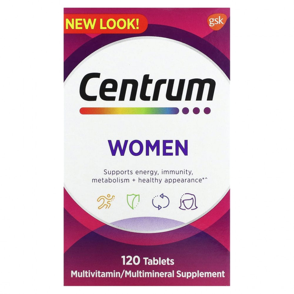 Centrum, Мультивитамины для женщин, 120 таблеток CEM-75592
