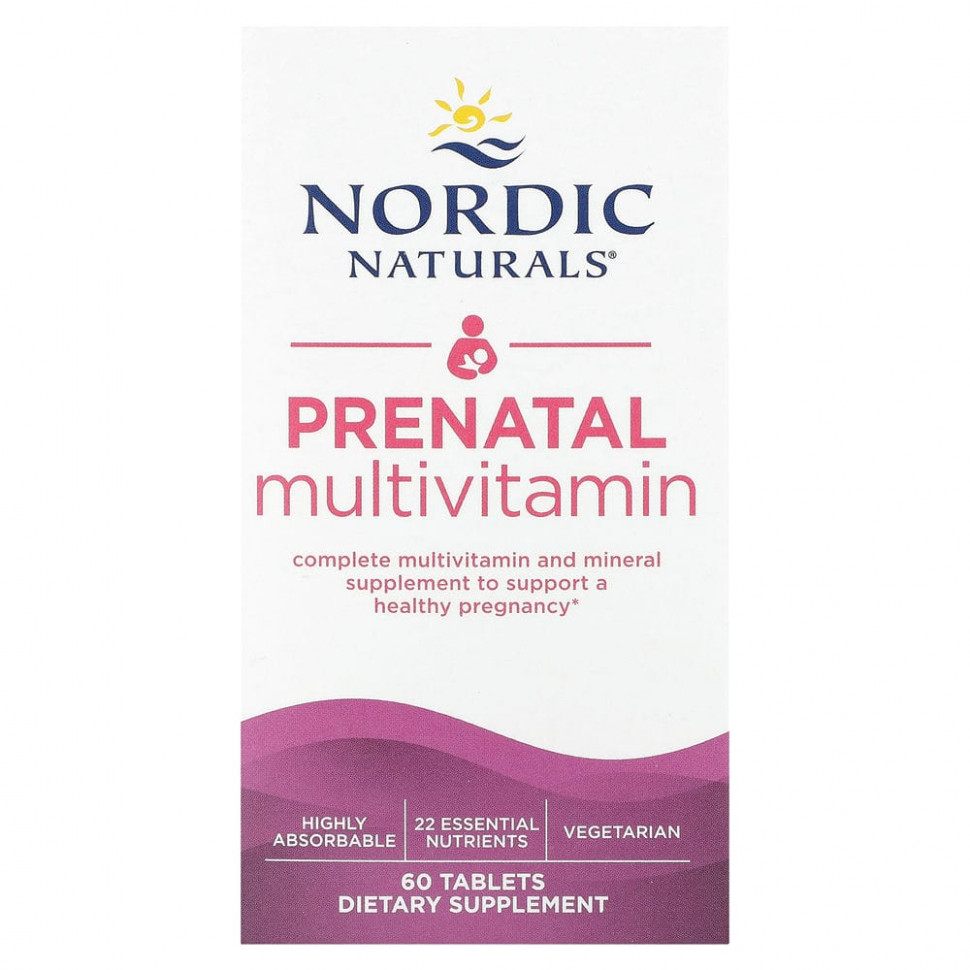 Nordic Naturals, Пренатальные мультивитамины, 60 таблеток Нордик Натуралс NOR-01553
