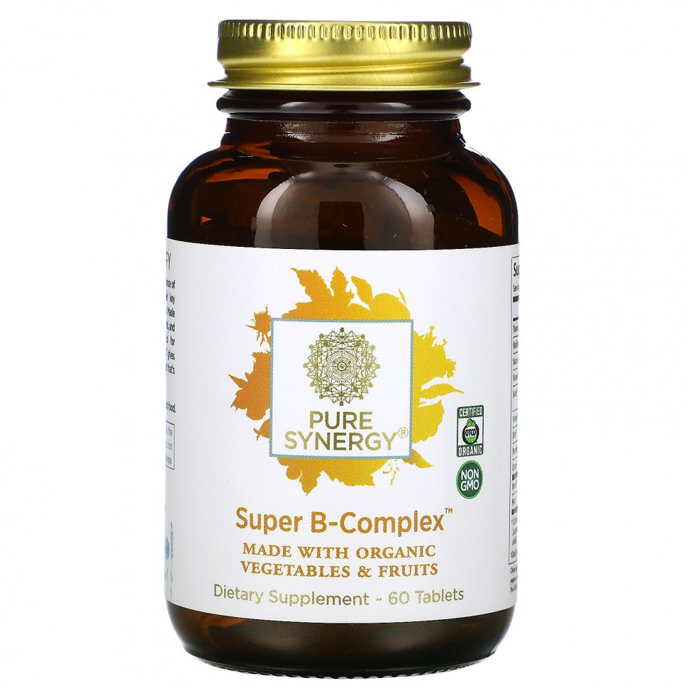 Pure Synergy, Organic Super B-Complex, 60 таблеток SYN-00408