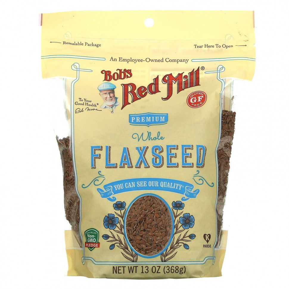 Bob's Red Mill, Премиальное цельное льняное семя, 13 унц. (368 г) Бобс Рэд Милл BRM-03420