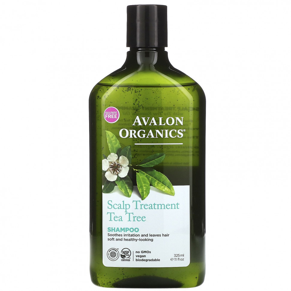 Avalon Organics, Шампунь для кожи головы, чайное дерево, 325 мл (11 жидк. унций) Авалон Органкс AVA-35117