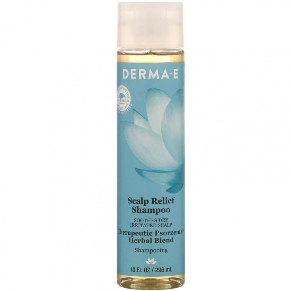 Derma E, Scalp Relief Shampoo, шампунь для ухода за кожей головы, 296 мл (10 жидк. унций) Дерма Е DME-08730