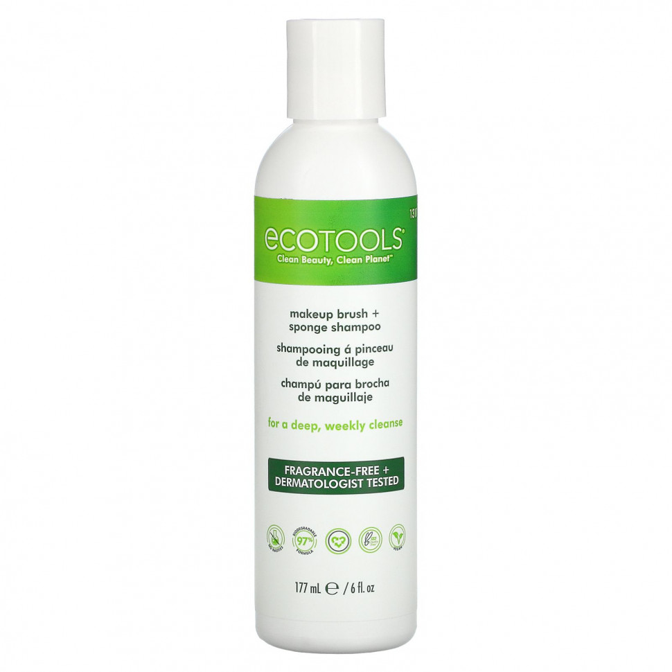 EcoTools, Шампунь для очищения кистей для макияжа, 177 мл (6 жидк. унций) Эко Тулс ECT-01311